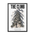 Framed Poster – "The Climb" Motivational Mountain Art Print
