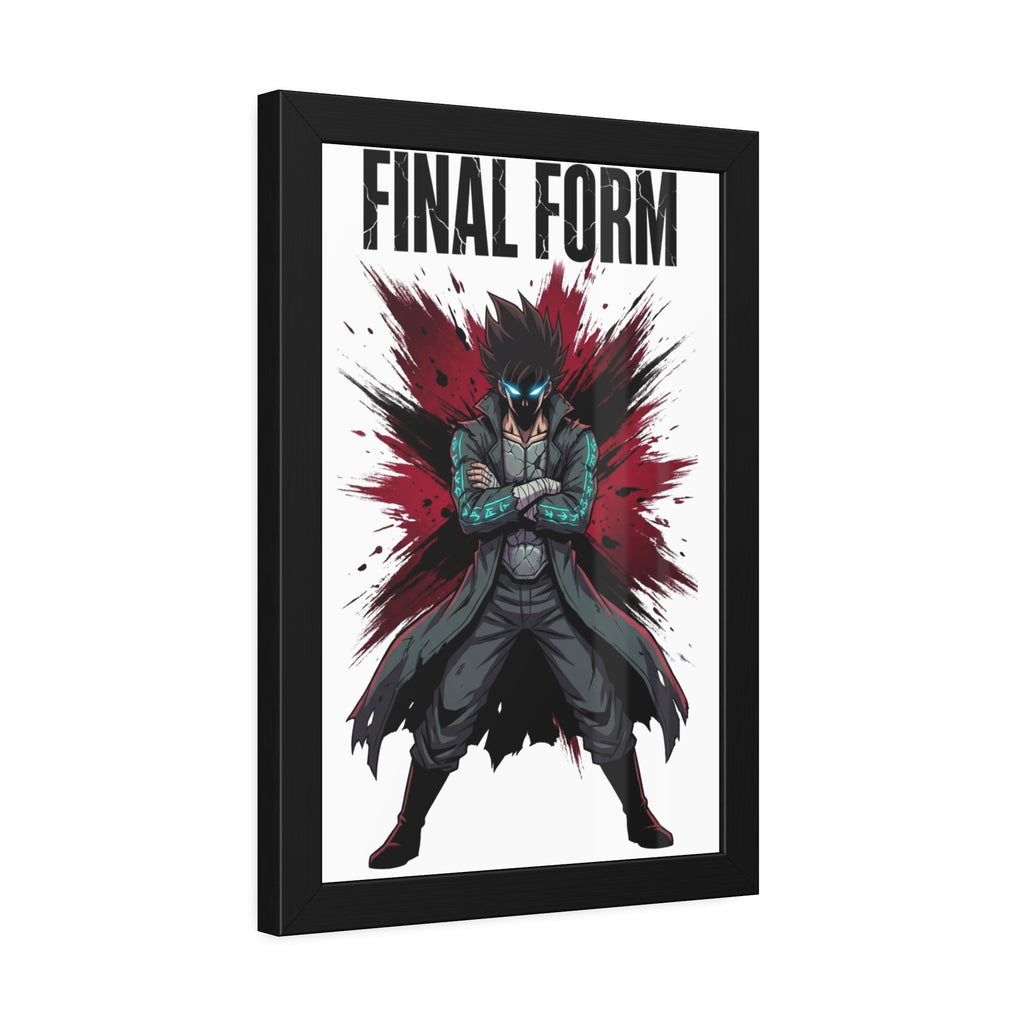 Final Form Framed Poster — Dark Anime Hero Art Print