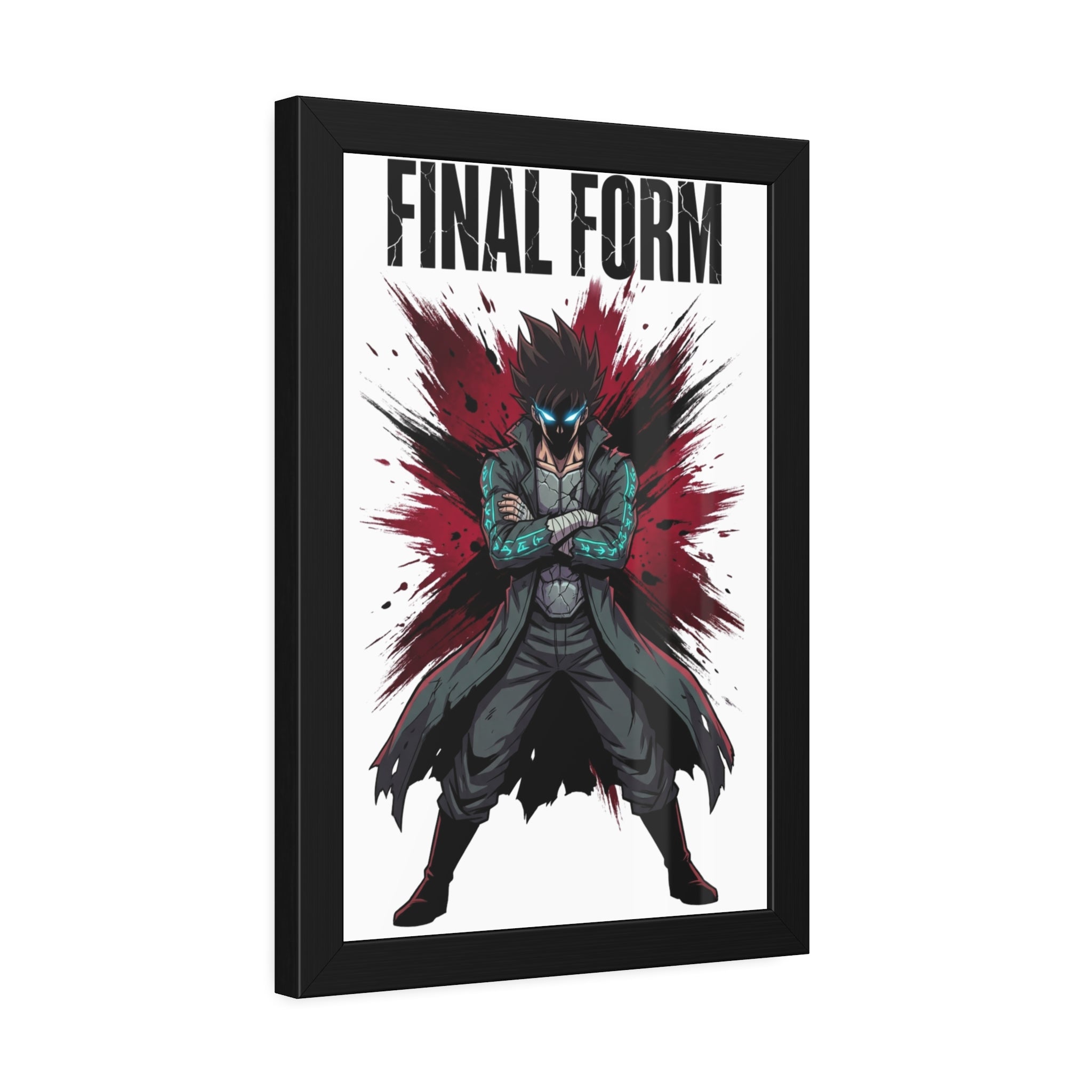 Final Form Framed Poster — Dark Anime Hero Art Print