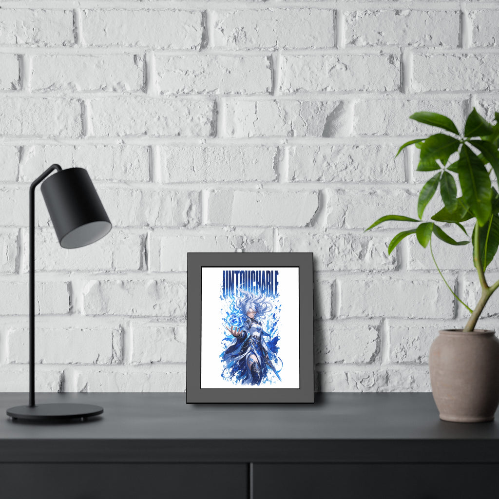 Untouchable Framed Art Poster — Blue Fantasy Sorceress Print