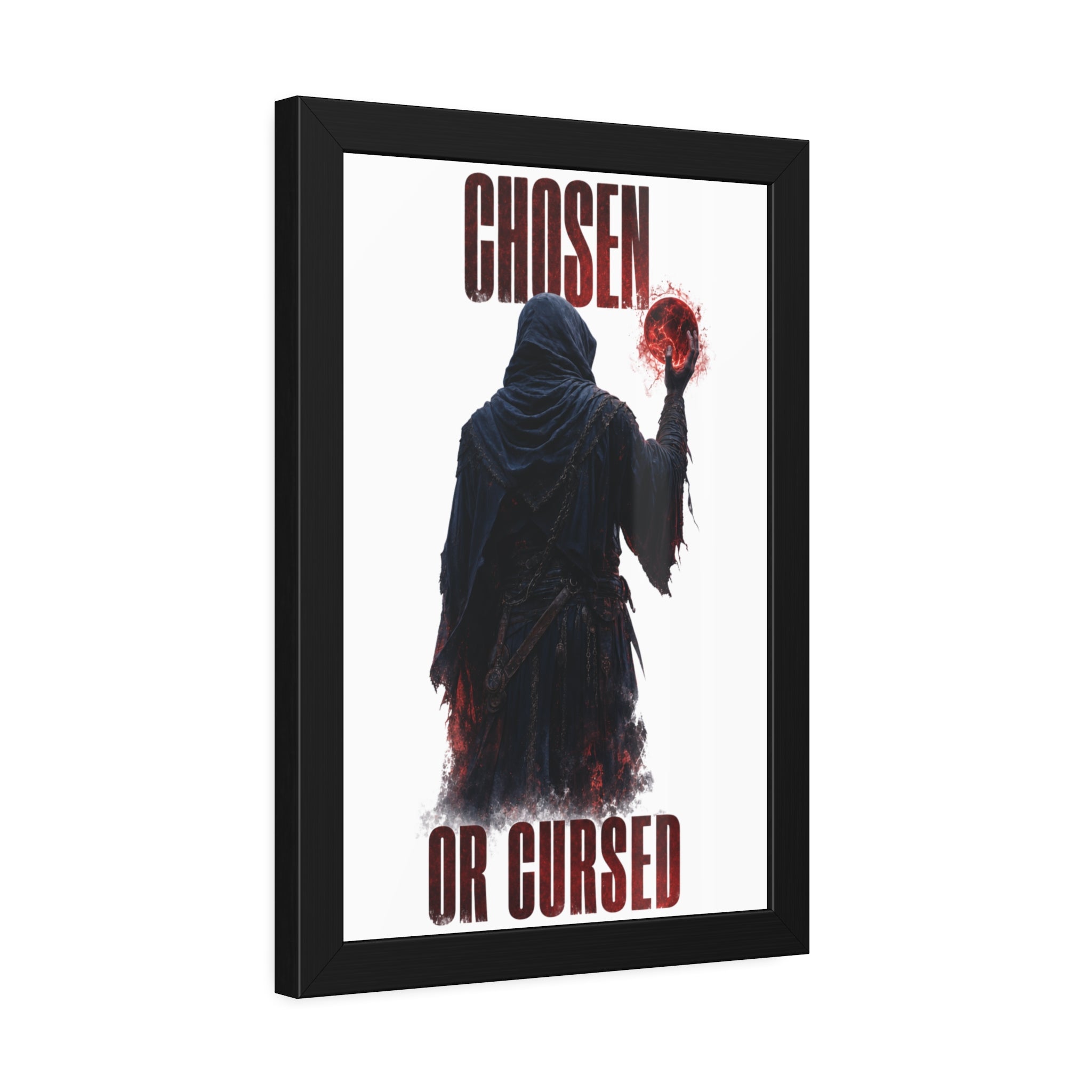 Framed Poster - "Chosen or Cursed" Dark Grim Reaper Art