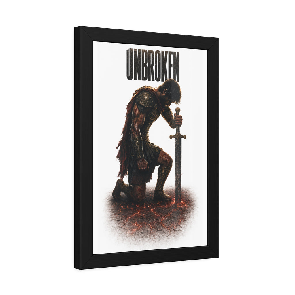 Unbroken Warrior Framed Poster