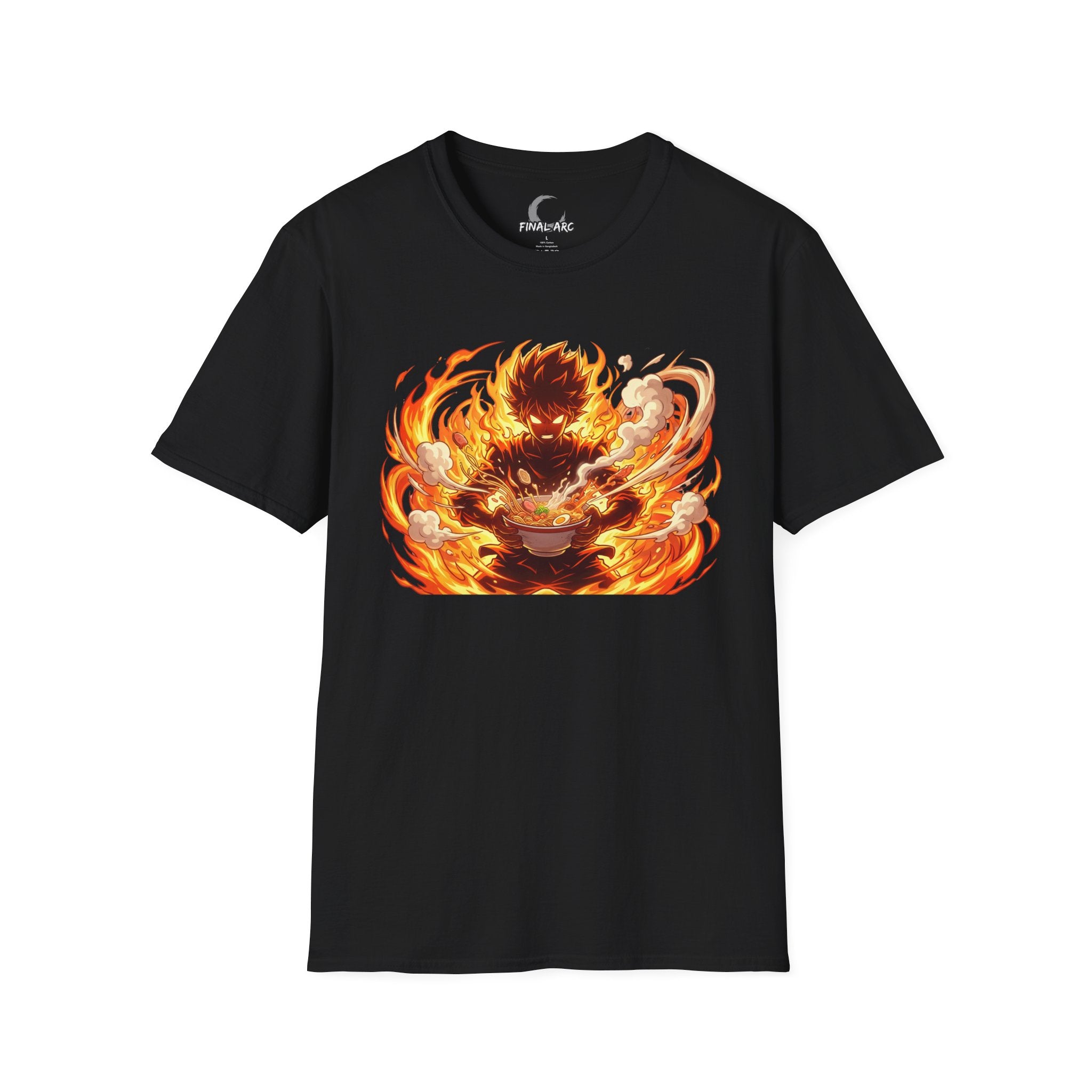 Flaming Anime Ramen Warrior T‑Shirt