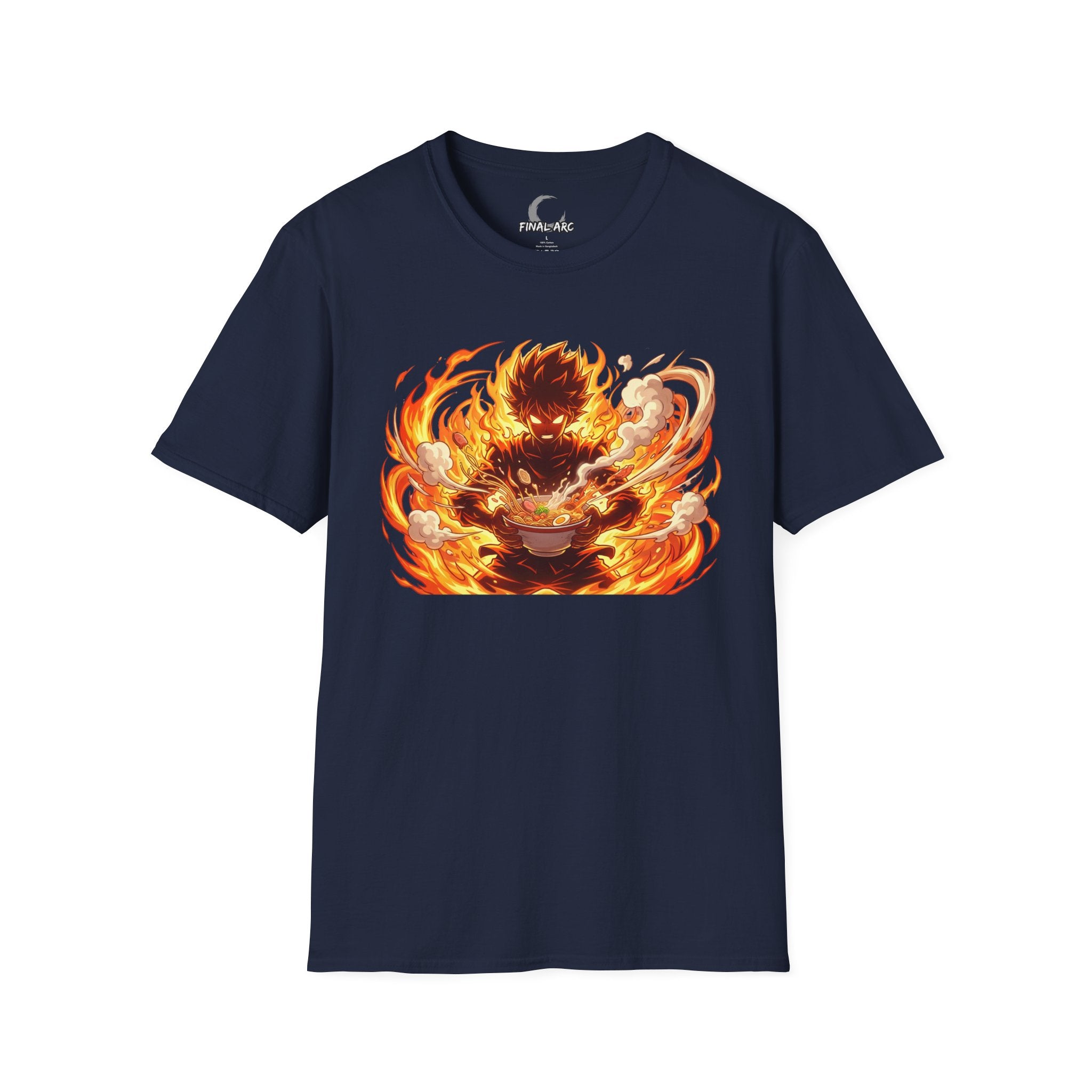 Flaming Anime Ramen Warrior T‑Shirt