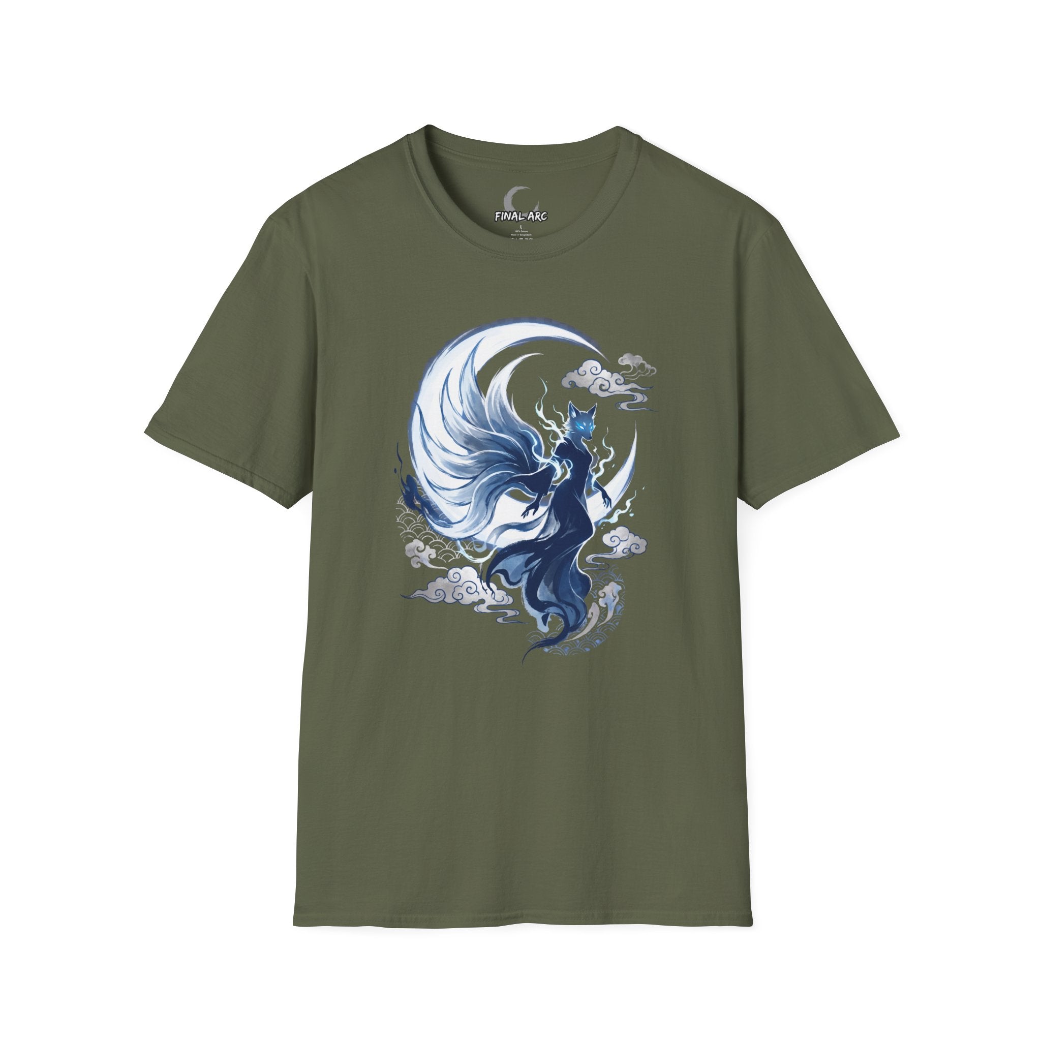 Fox Spirit T-Shirt — Mystical Nine-Tailed Kitsune