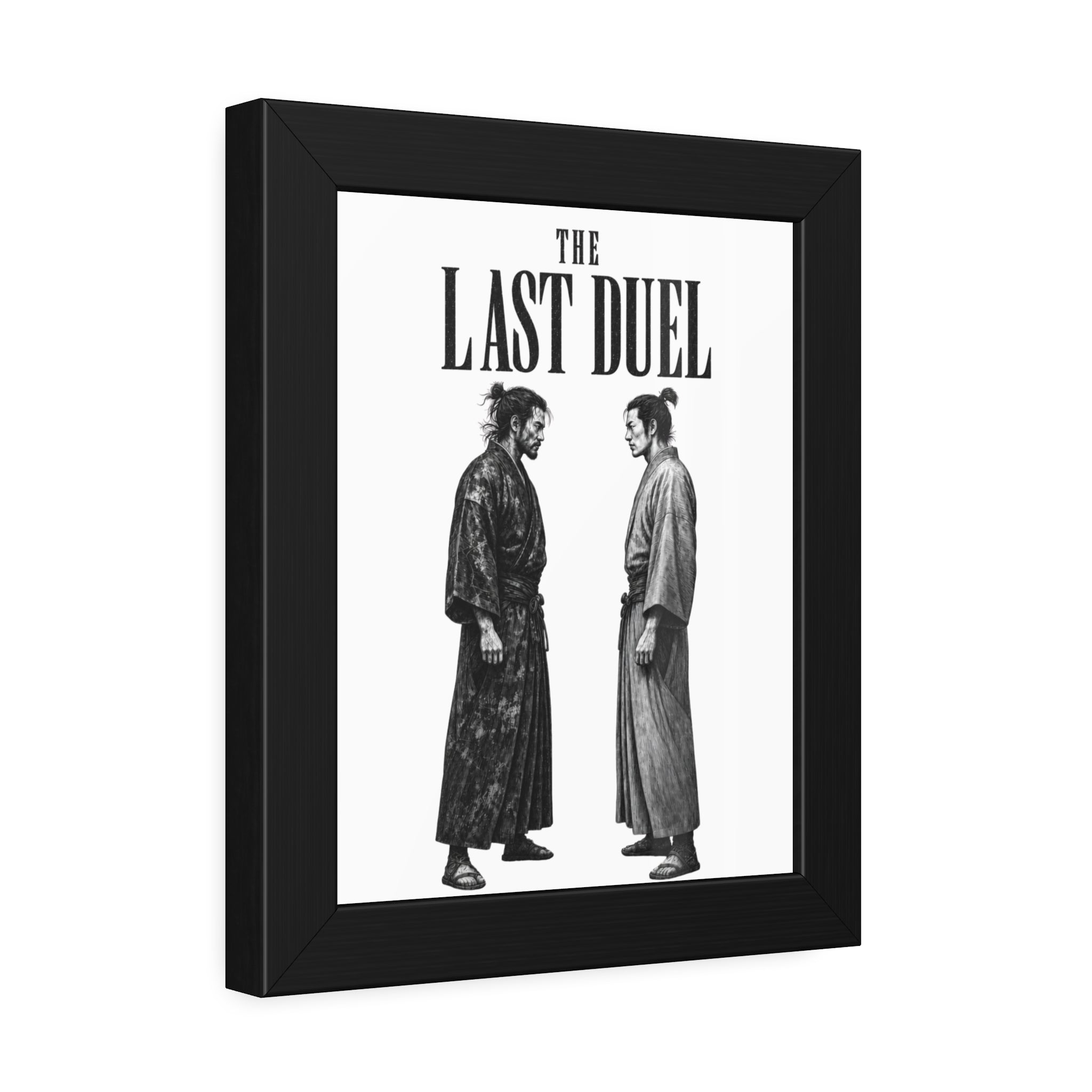 Framed Poster - "The Last Duel" Vintage Samurai Duel Art Print