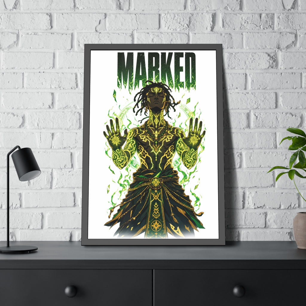Framed Poster — "MARKED" Mystic Warrior Art Print