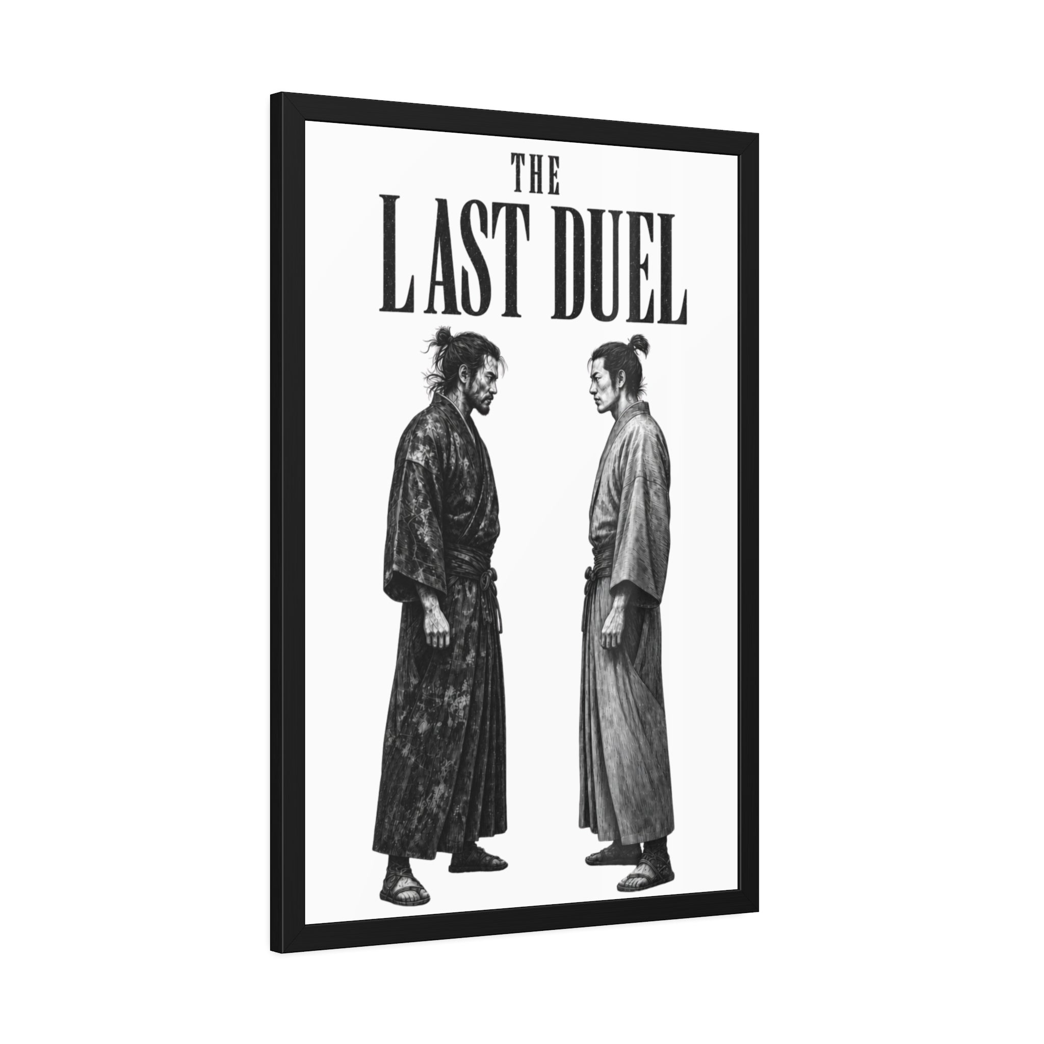 Framed Poster - "The Last Duel" Vintage Samurai Duel Art Print