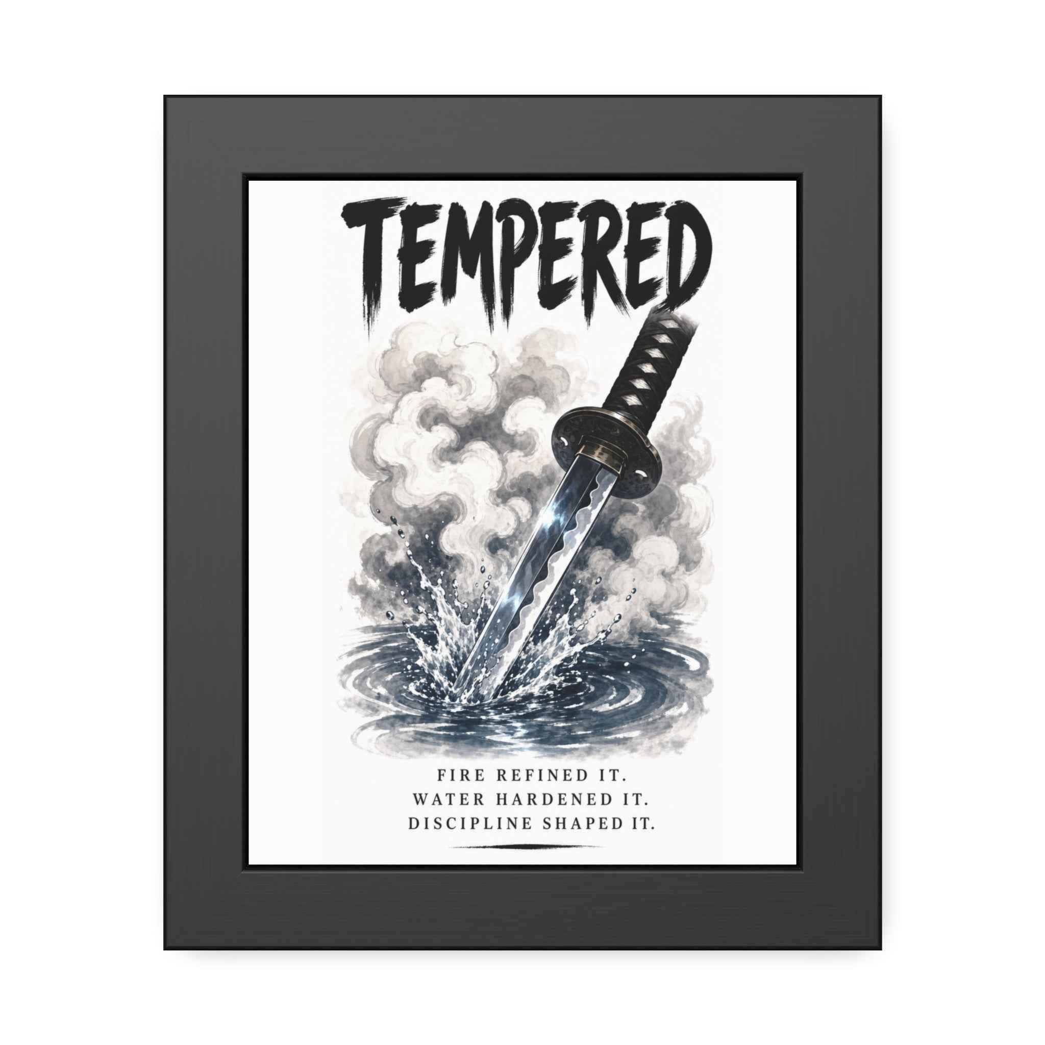 Tempered Samurai Sword Framed Poster