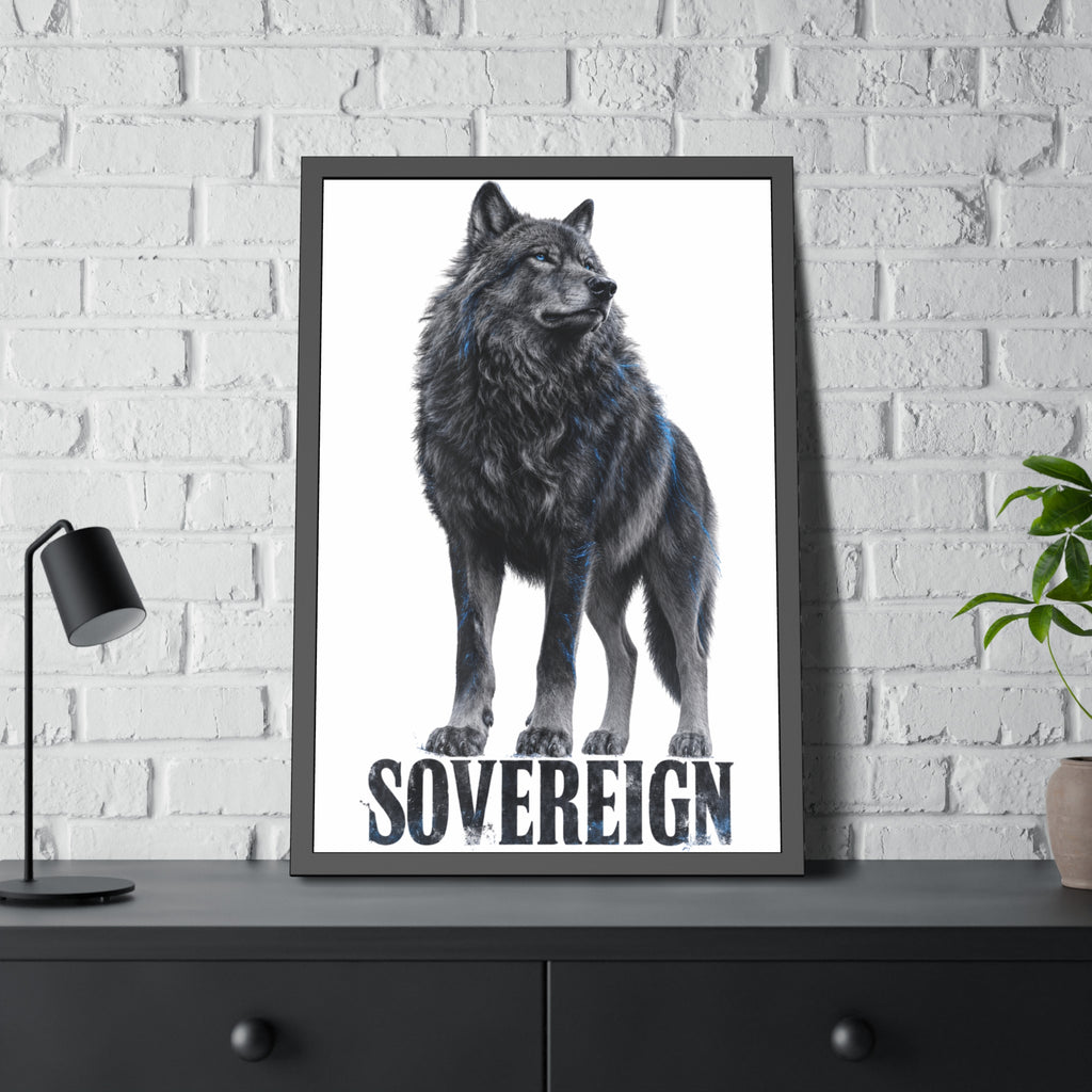 Framed Poster — Sovereign Wolf Art Print