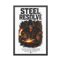 Framed Poster — "Steel Resolve" Blacksmith Motivational Art Print