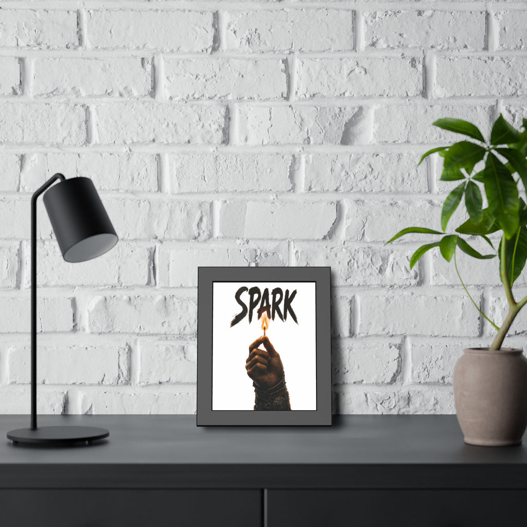 Framed Poster —  Lit Match Spark Wall Art