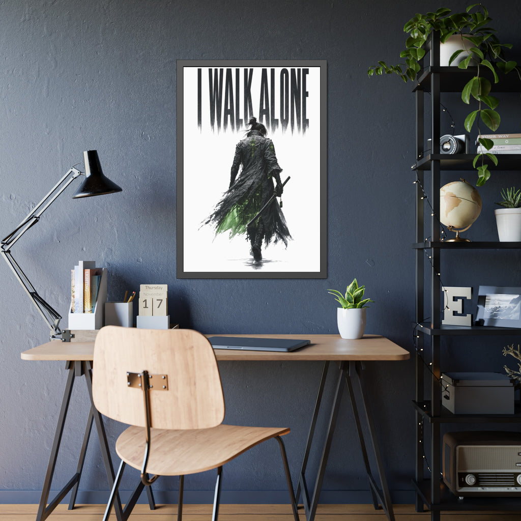 Framed Poster — "I Walk Alone" Dark Fantasy Wall Art