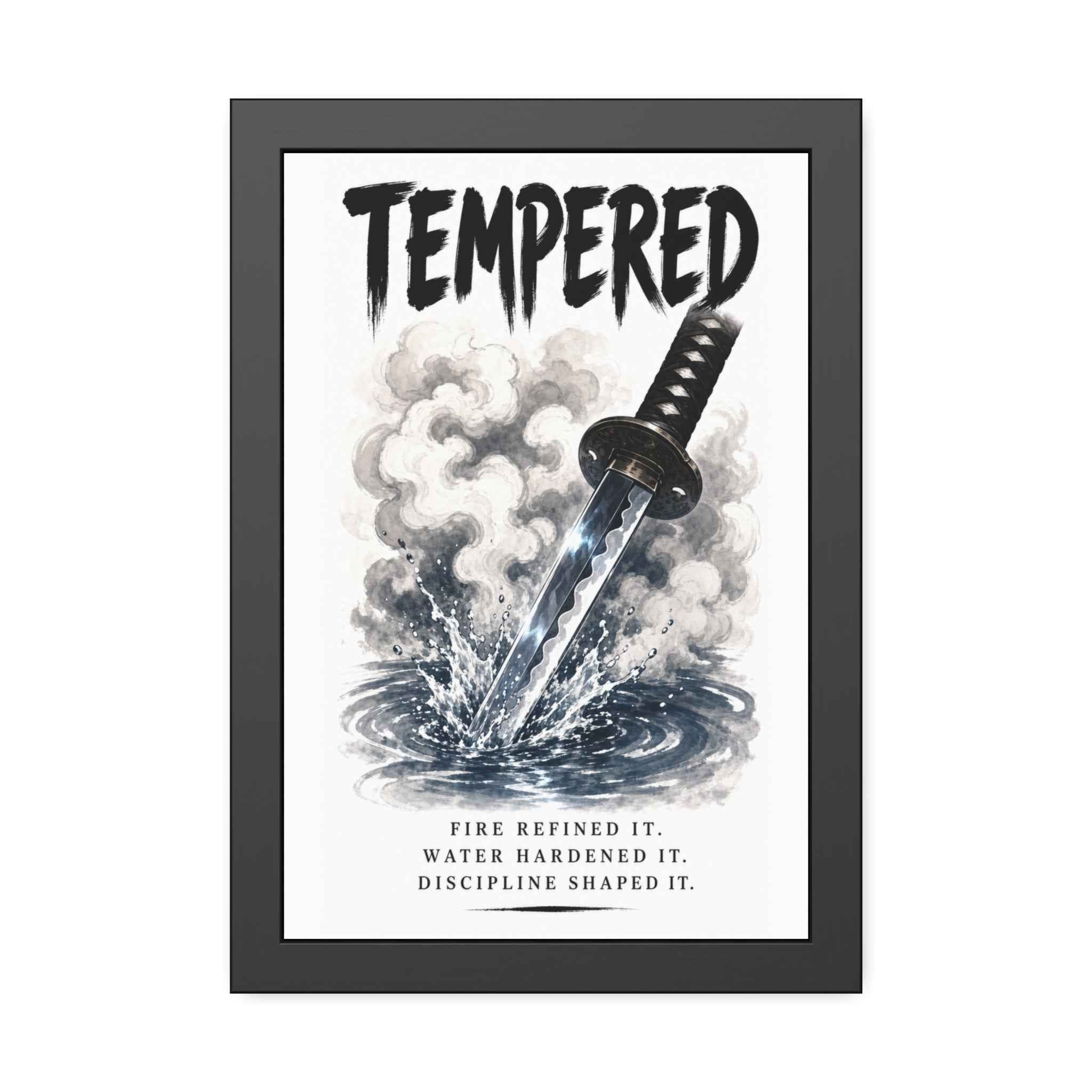 Tempered Samurai Sword Framed Poster