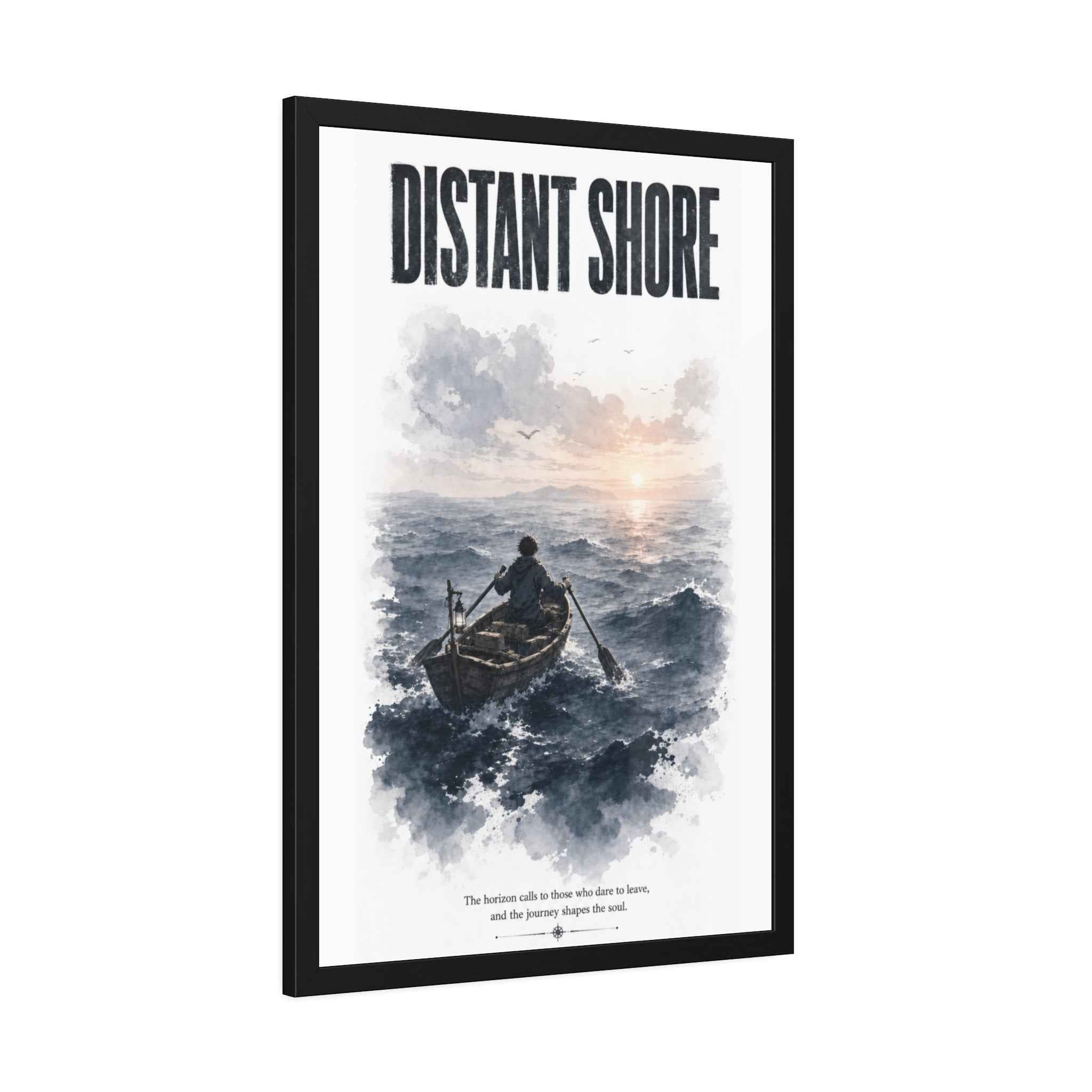 Poster — "Distant Shore" Framed Nautical Art Print