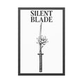 Silent Blade Framed Poster — Minimalist Samurai Sword Art Print