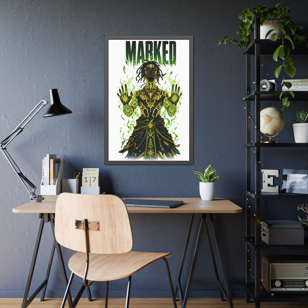 Framed Poster — "MARKED" Mystic Warrior Art Print