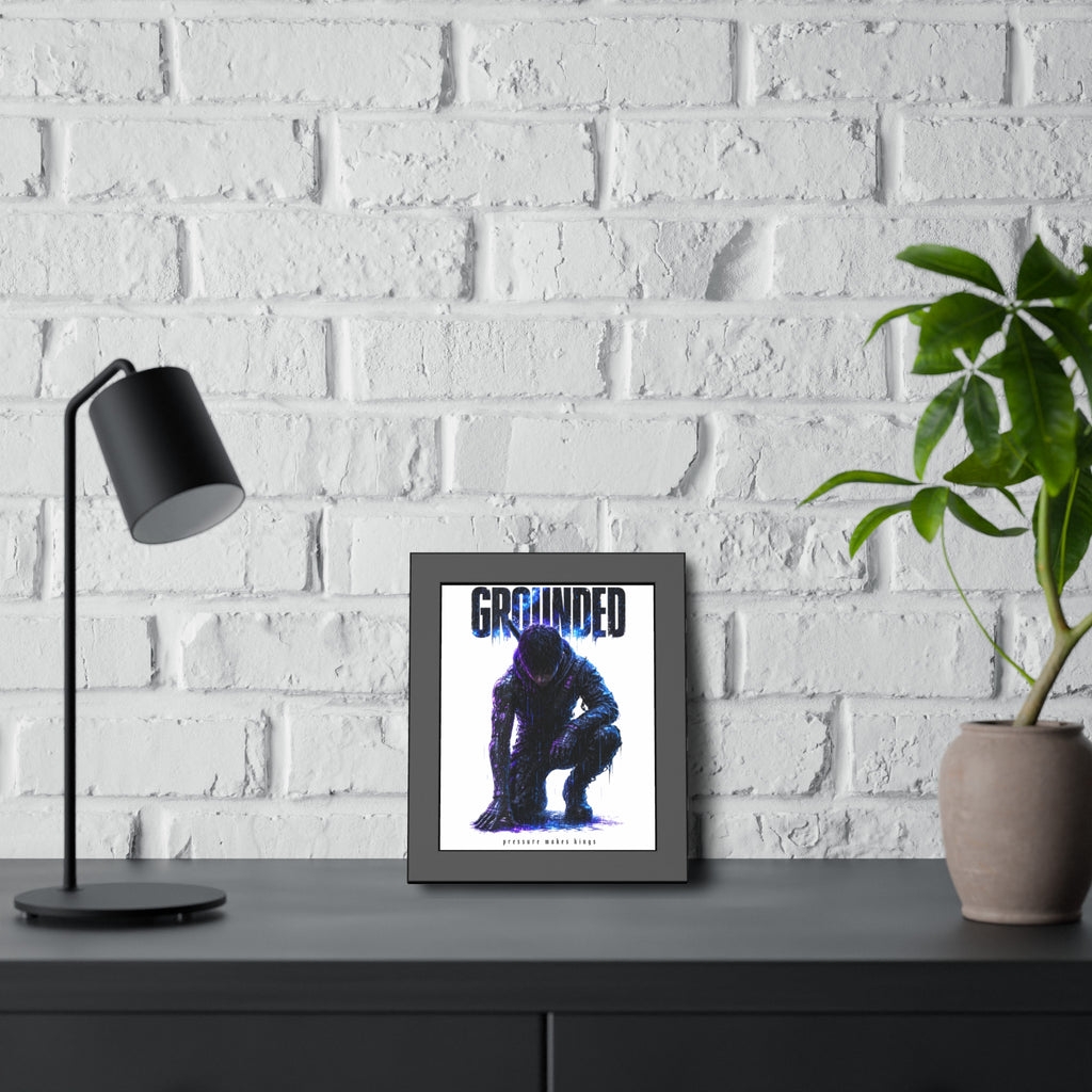 Framed Poster — 'GROUNDED' Motivational Sci‑Fi Art