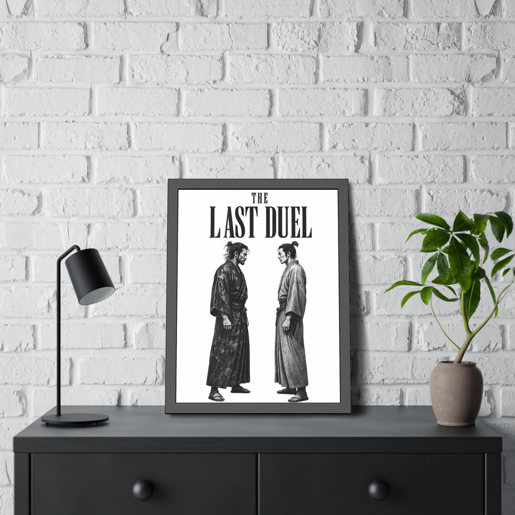 Framed Poster - "The Last Duel" Vintage Samurai Duel Art Print