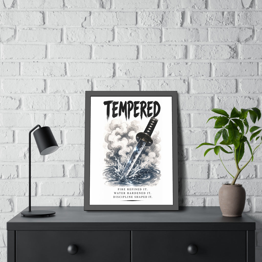 Tempered Samurai Sword Framed Poster