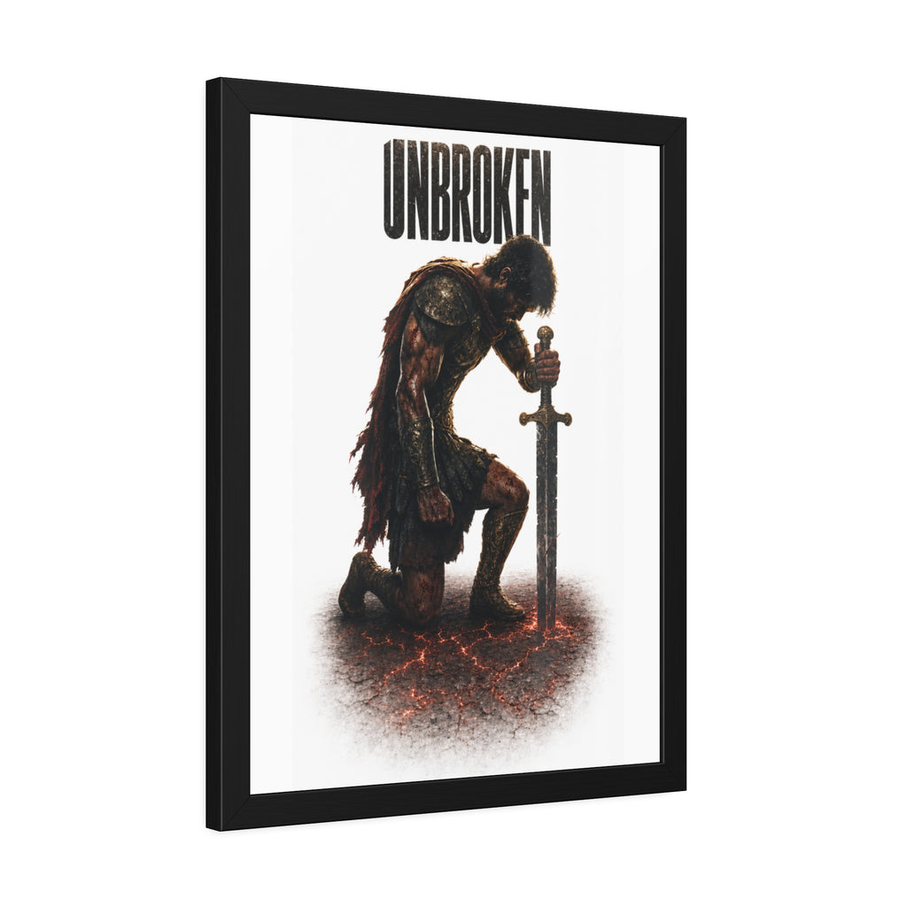 Unbroken Warrior Framed Poster