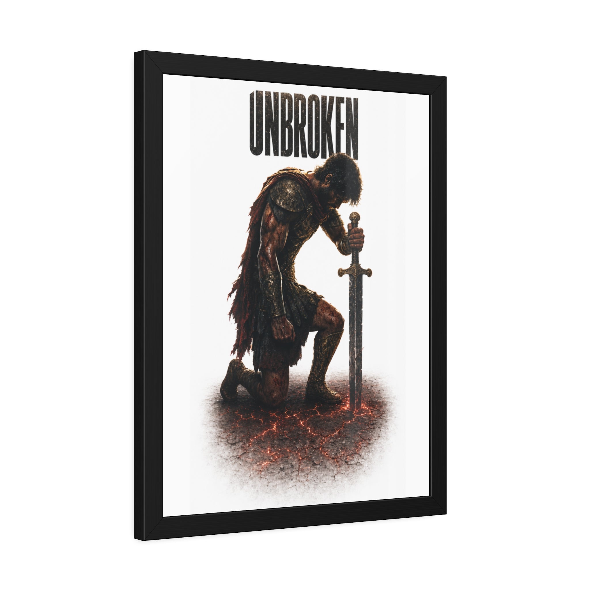 Unbroken Warrior Framed Poster