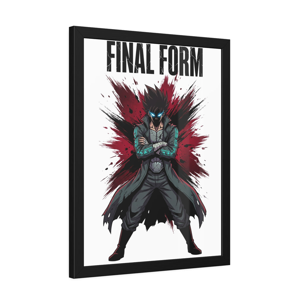Final Form Framed Poster — Dark Anime Hero Art Print