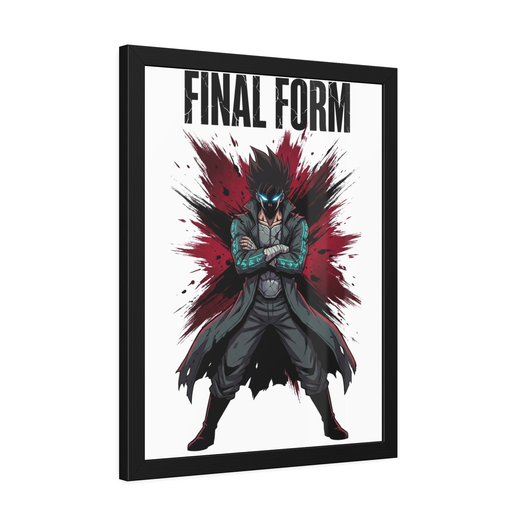Final Form Framed Poster — Dark Anime Hero Art Print