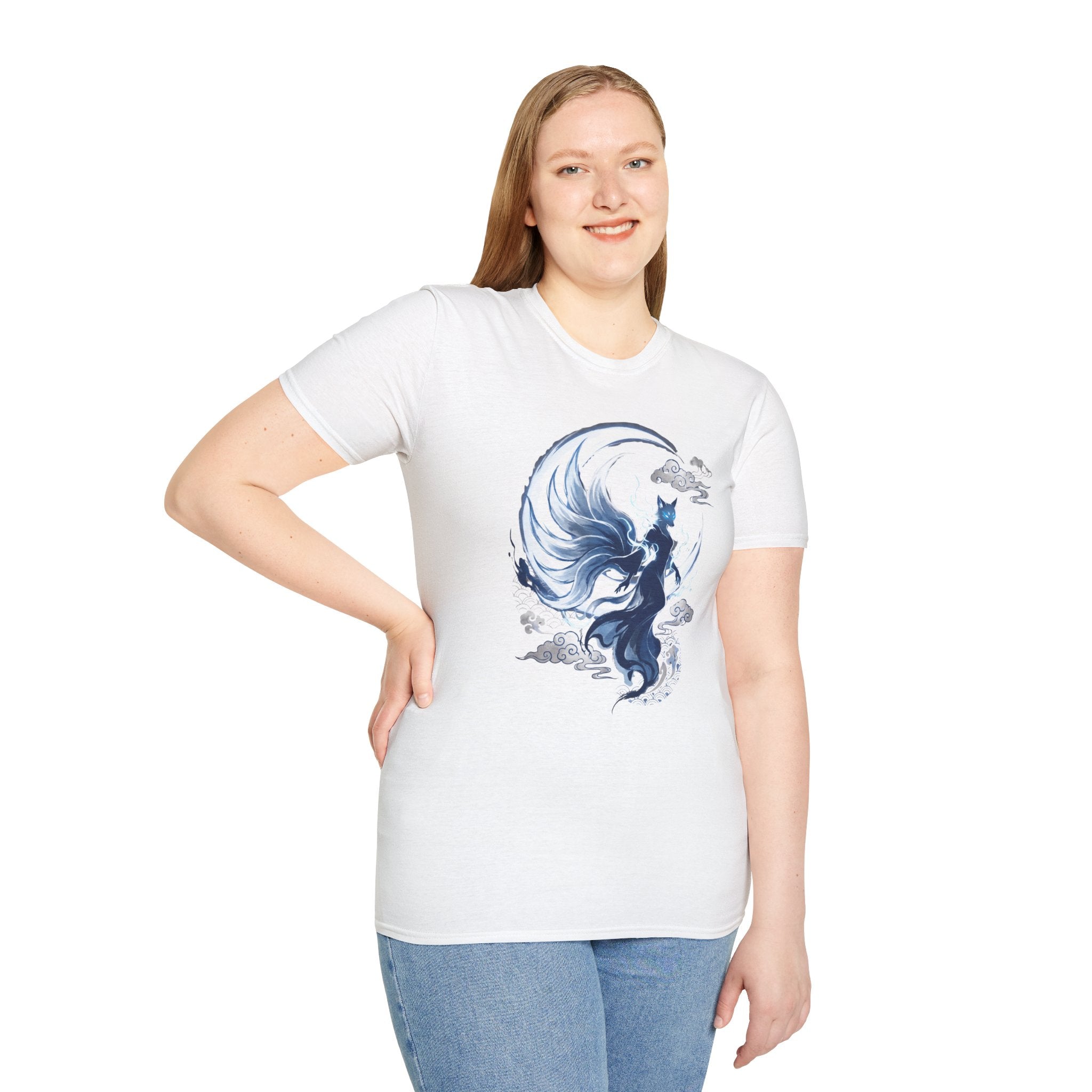 Fox Spirit T-Shirt — Mystical Nine-Tailed Kitsune