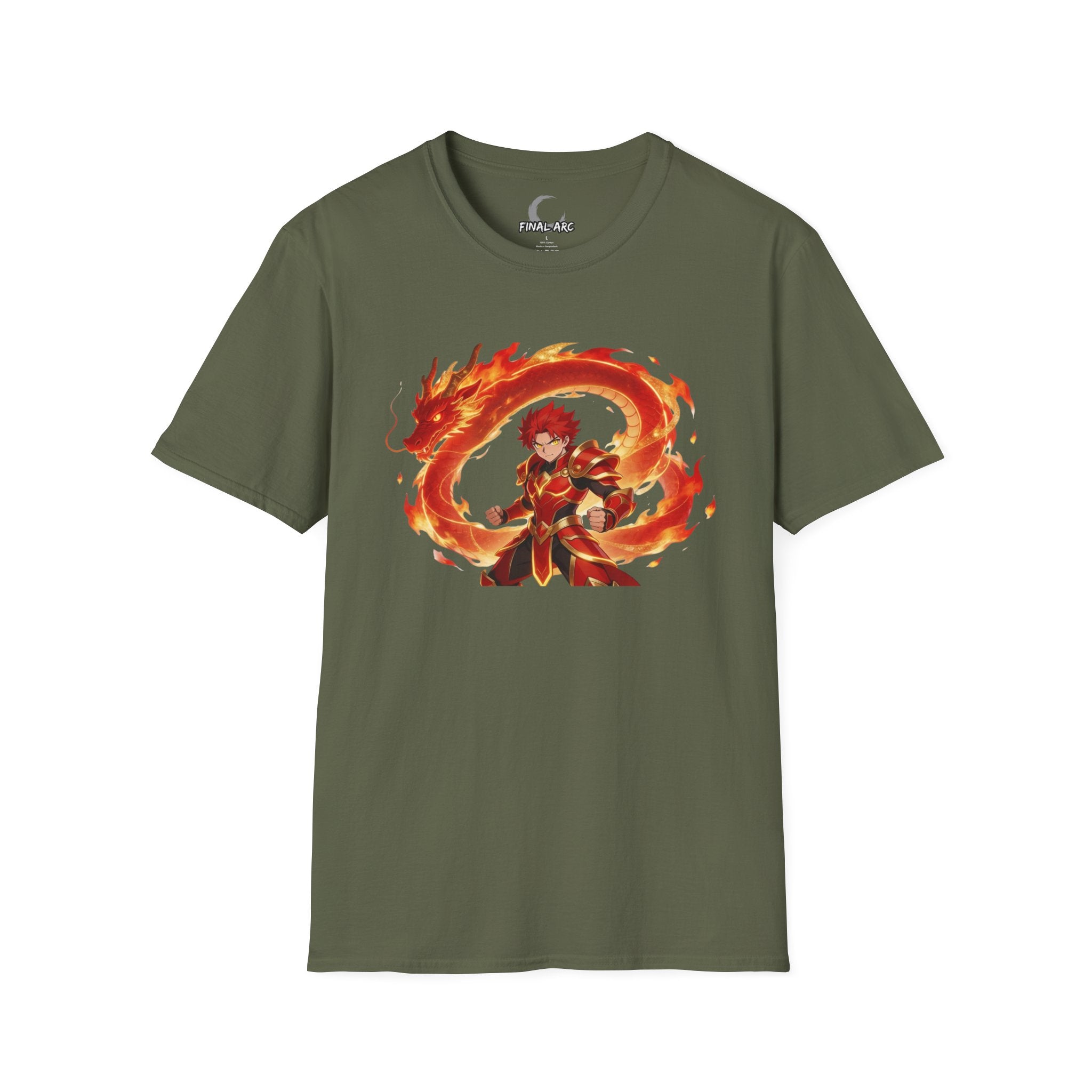 Anime Flame Warrior Graphic Tee