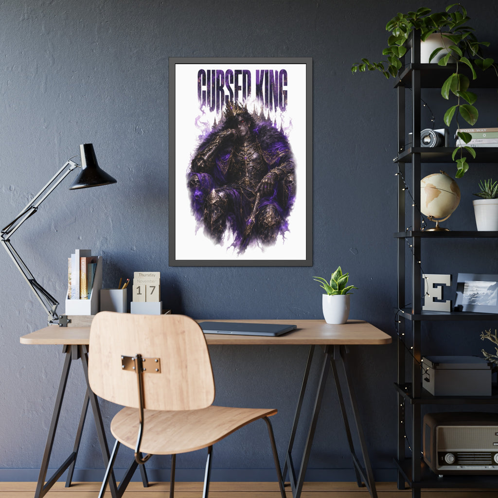 Cursed King Framed Poster — Dark Fantasy Wall Art