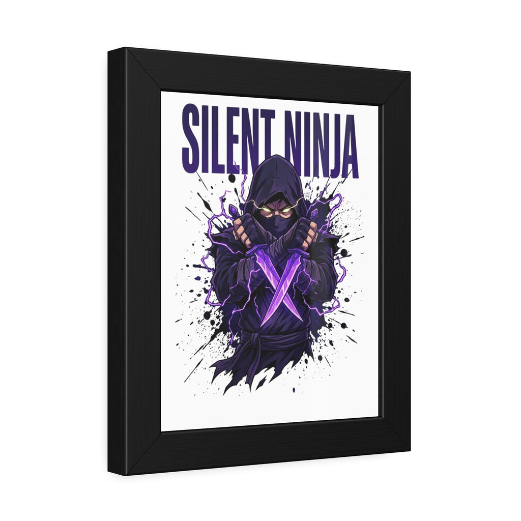 Silent Ninja Framed Poster — Purple Assassin Wall Art