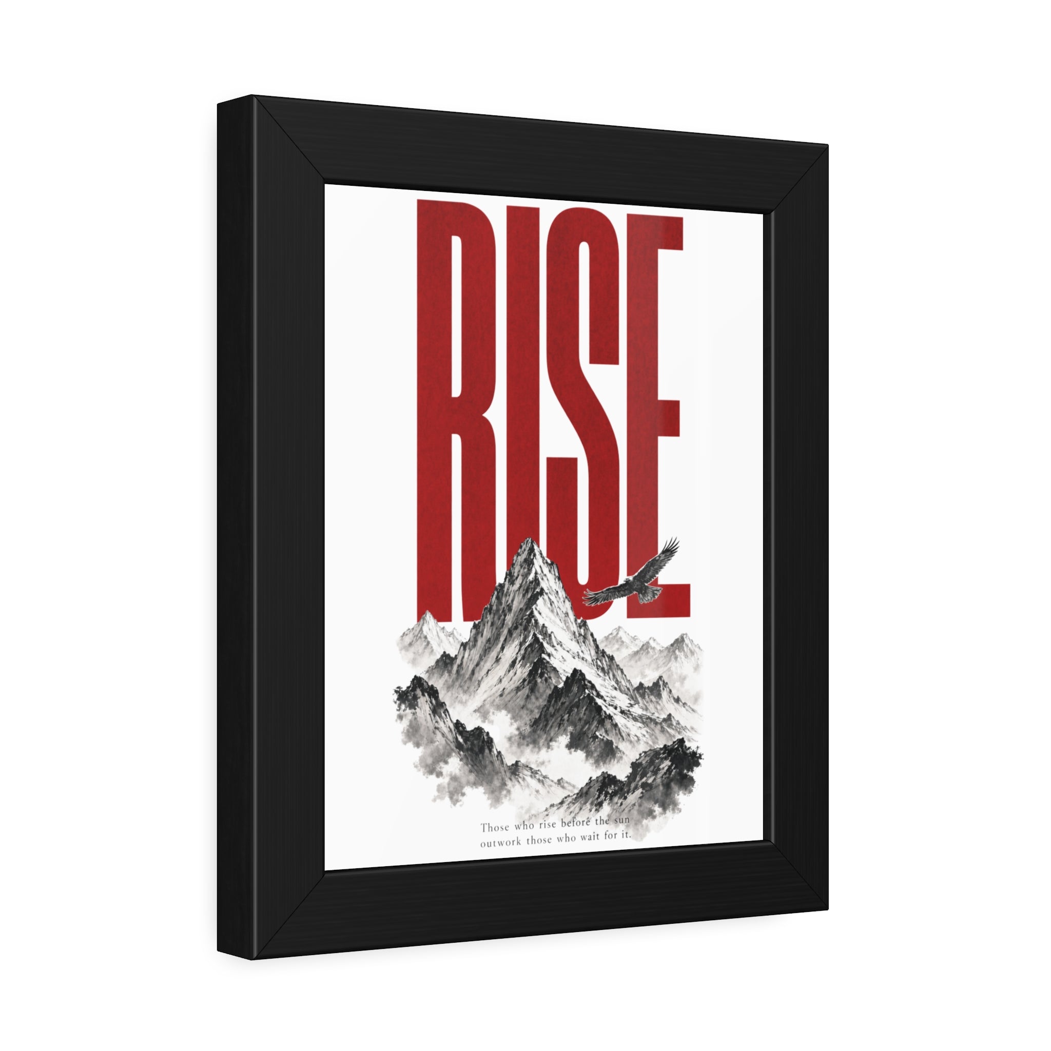 Framed Poster "RISE" Mountain Art Print