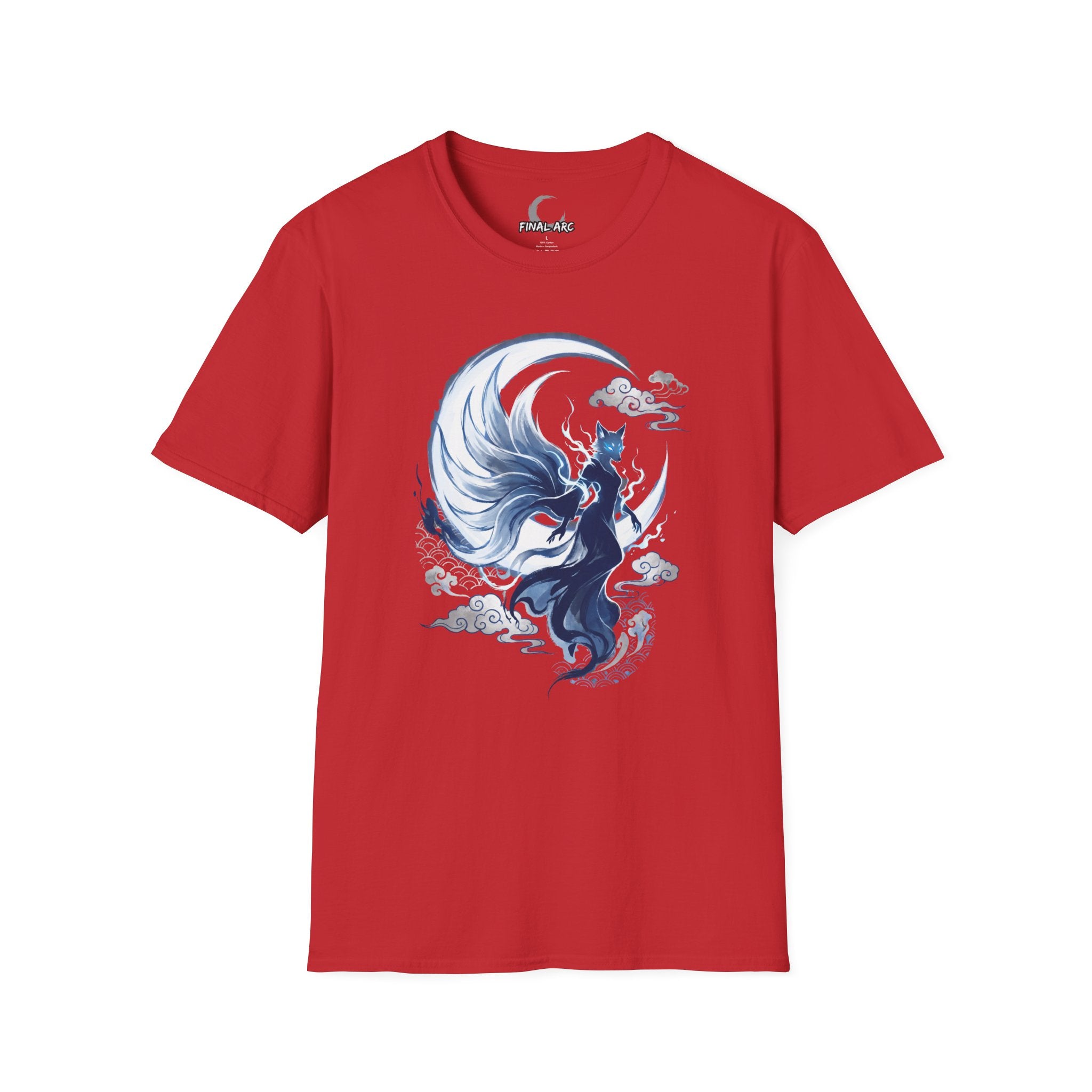 Fox Spirit T-Shirt — Mystical Nine-Tailed Kitsune