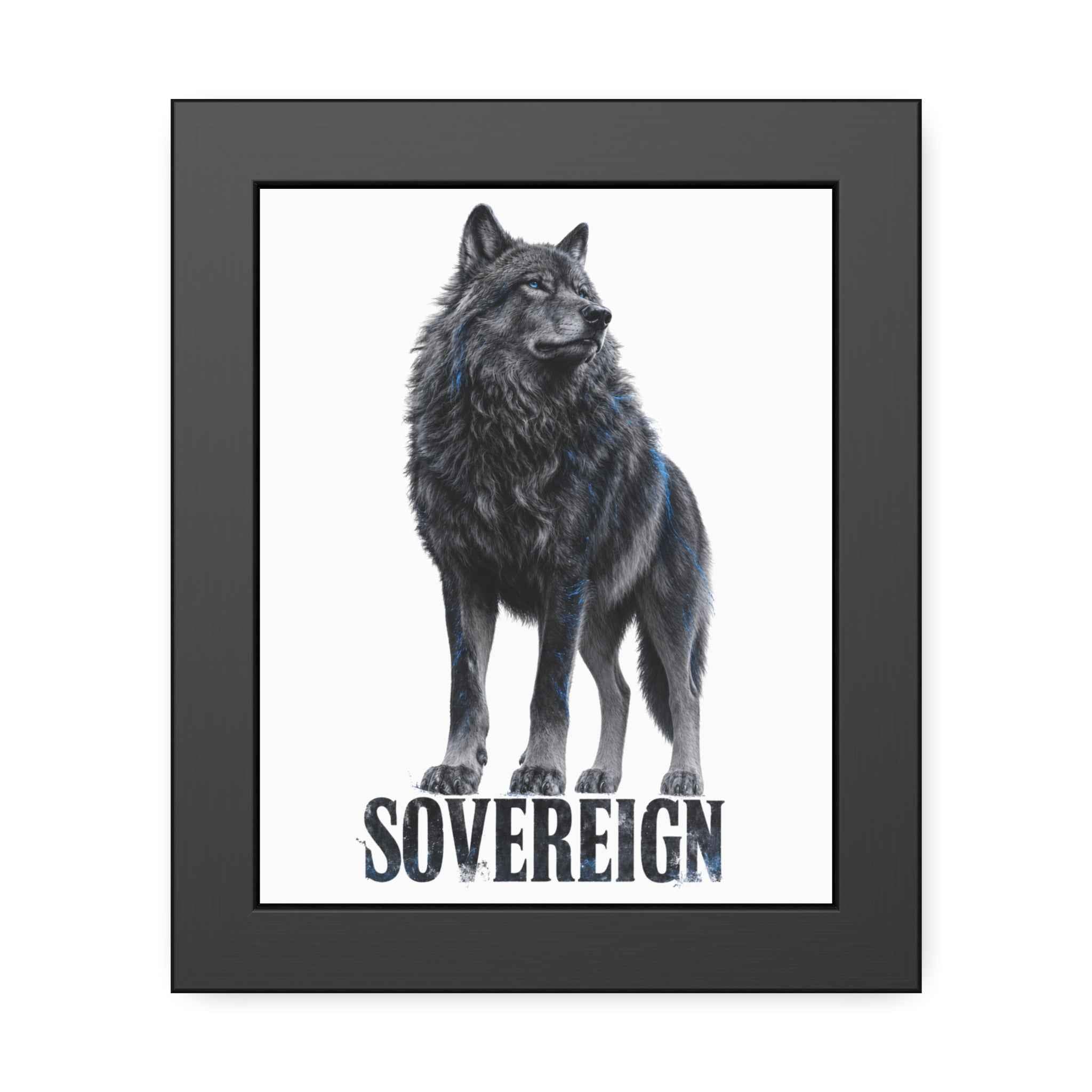 Framed Poster — Sovereign Wolf Art Print