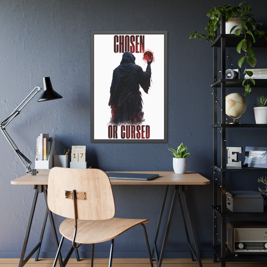 Framed Poster - "Chosen or Cursed" Dark Grim Reaper Art