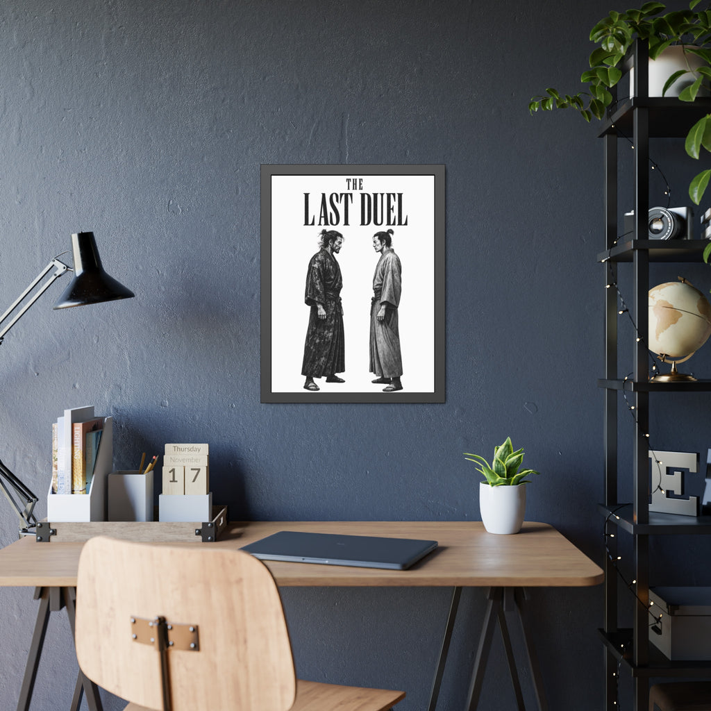 Framed Poster - "The Last Duel" Vintage Samurai Duel Art Print