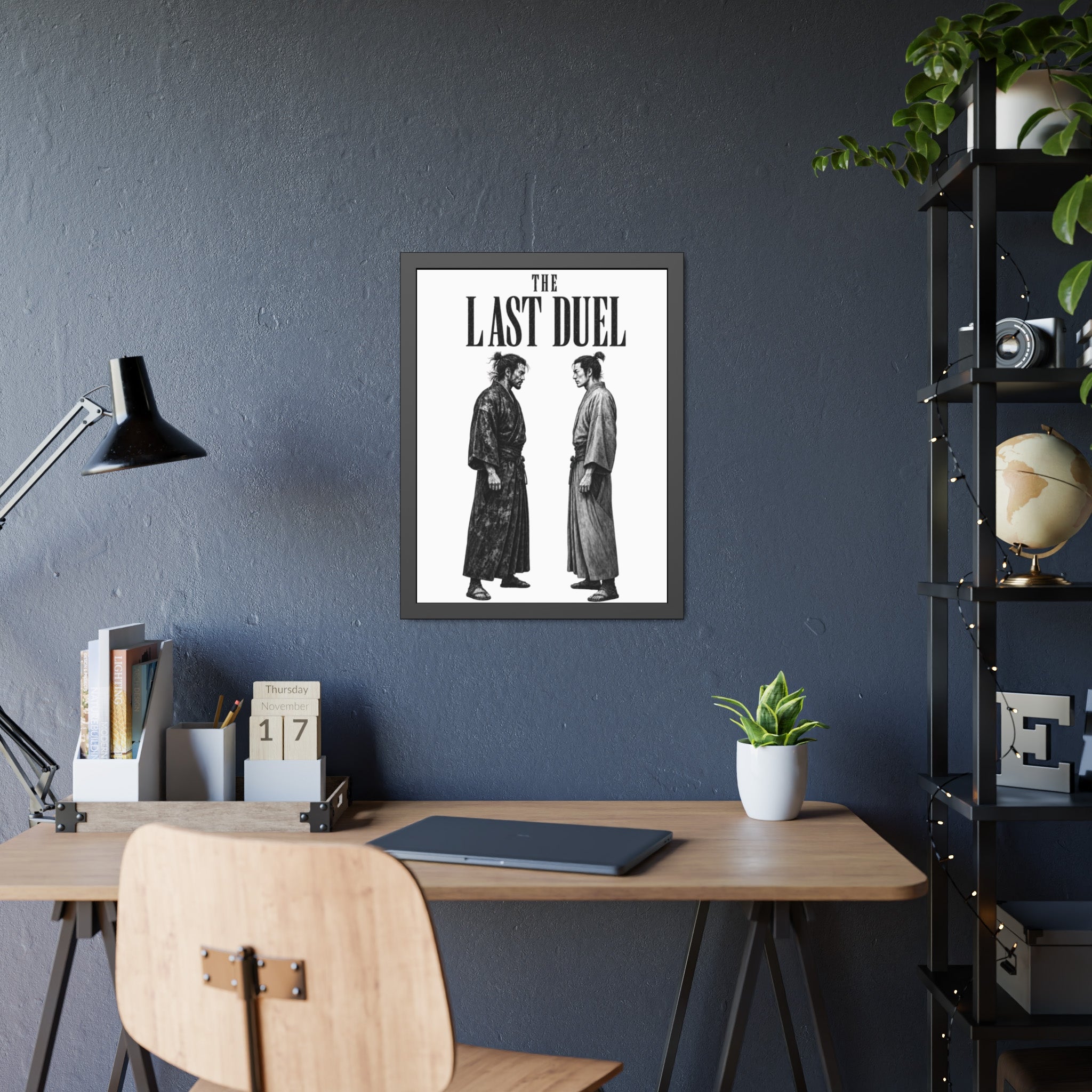 Framed Poster - "The Last Duel" Vintage Samurai Duel Art Print